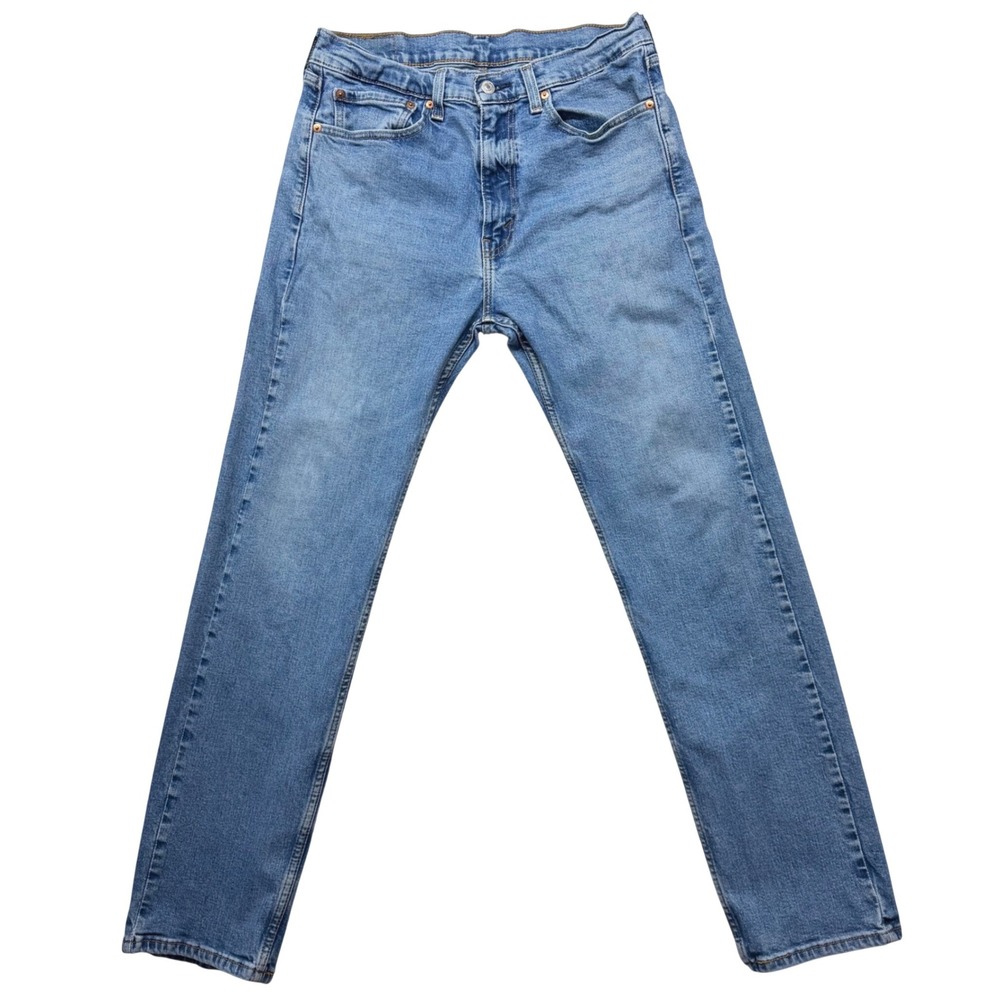 Levis 505 Regular Fit Straight‎ Leg Blue Denim Jeans Mens 34x32 Medium Wash